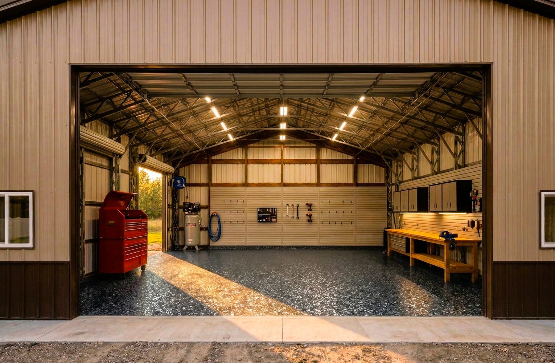 Organized garage ready for everyday use